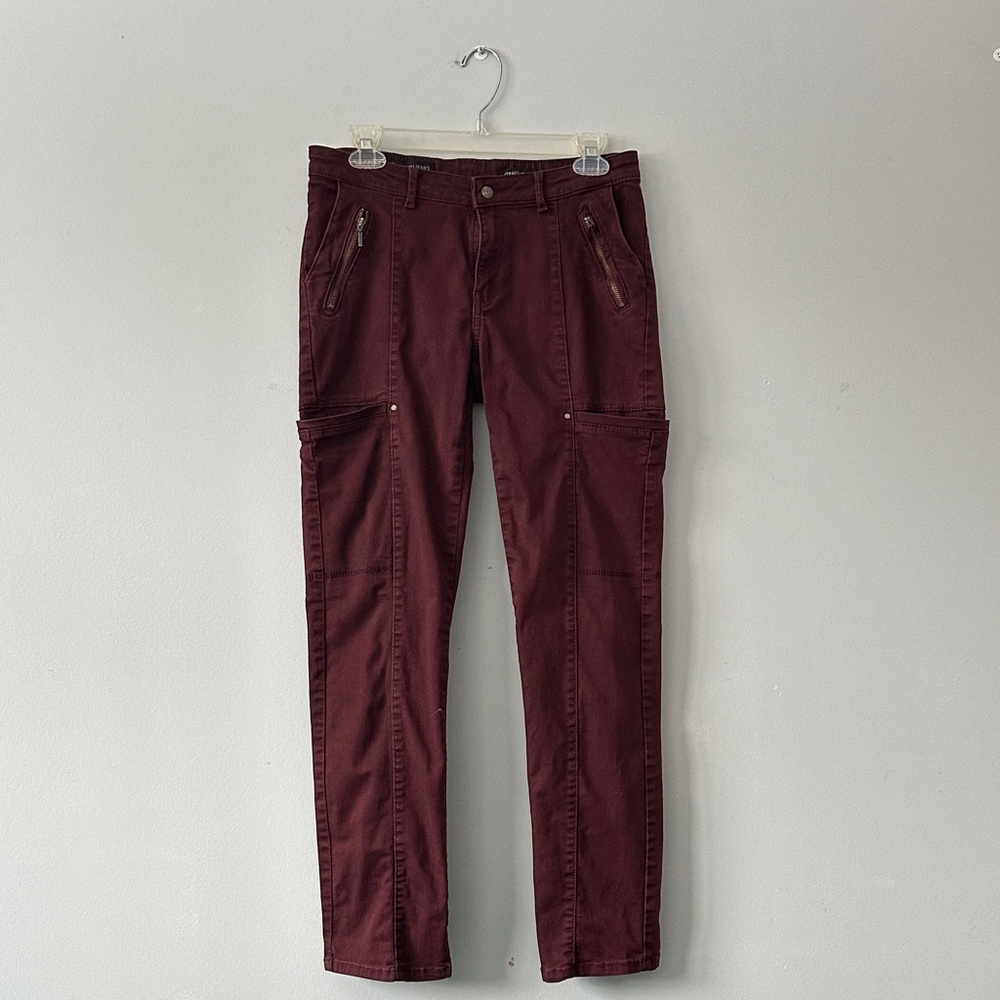 Lee Women's Maroon Straight Leg Pants